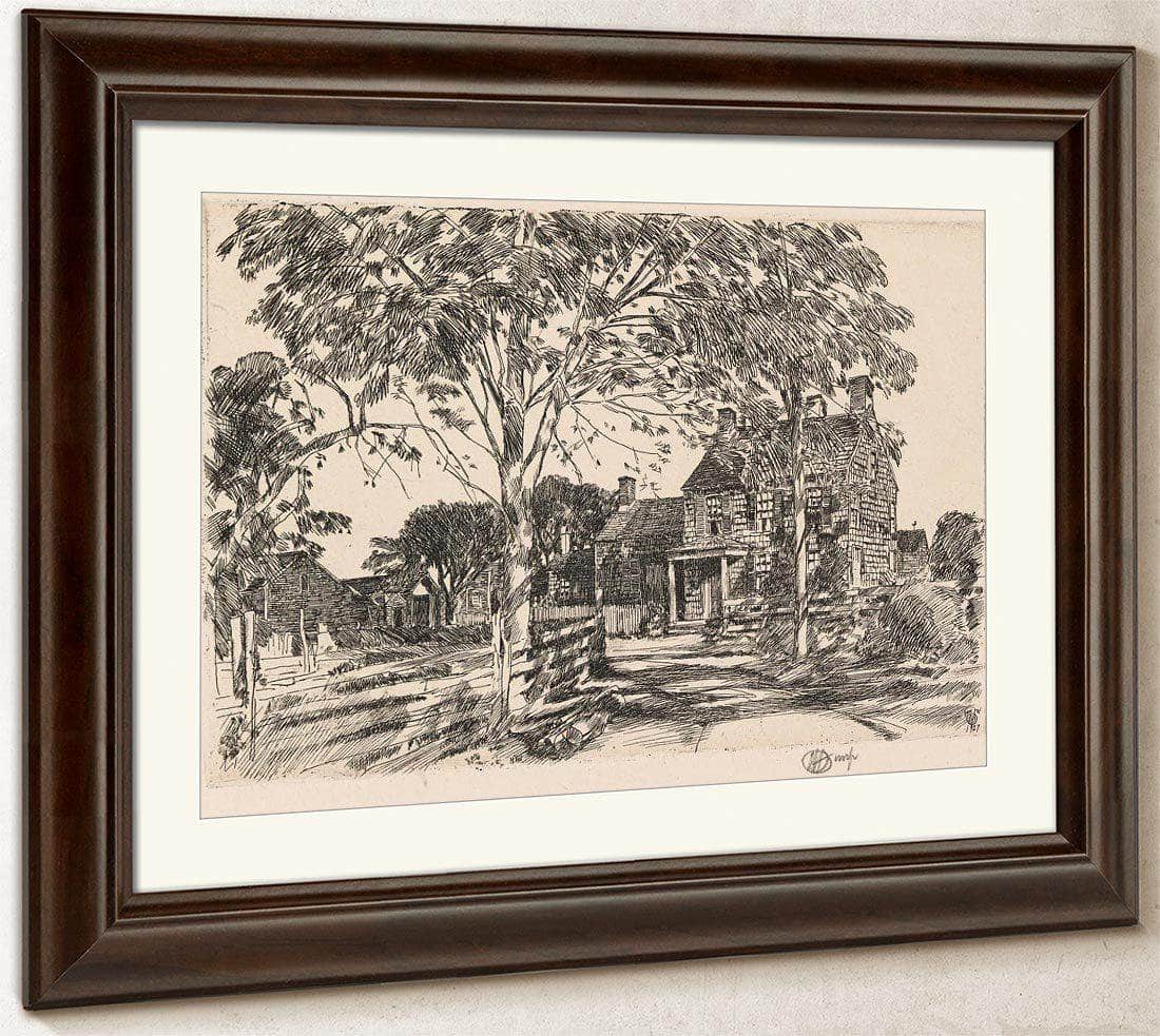 Walt Whitman's Birthplace By Childe Hassam Fine Art Print
