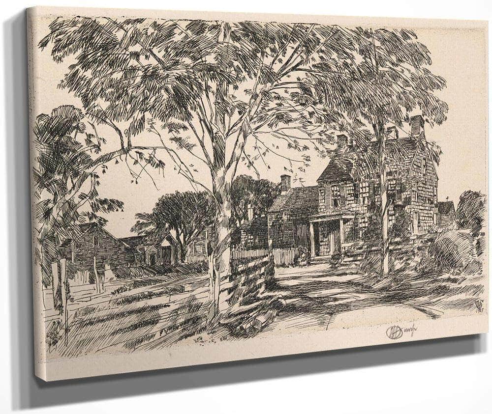 Walt Whitman's Birthplace By Childe Hassam Fine Art Print