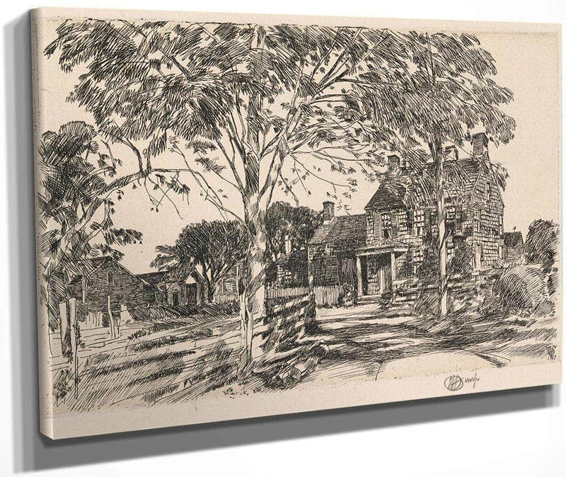 Walt Whitman's Birthplace By Childe Hassam Fine Art Print