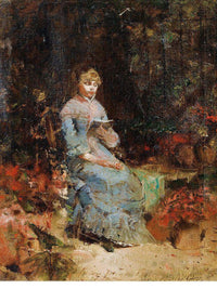 Walter Gay ; Young Woman Reading ; Signed Lower Irght ; Oil On Canvas By Walter Gay Fine Art Print