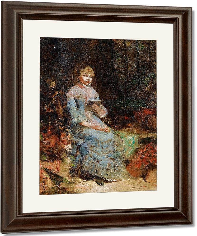Walter Gay ; Young Woman Reading ; Signed Lower Irght ; Oil On Canvas By Walter Gay Fine Art Print