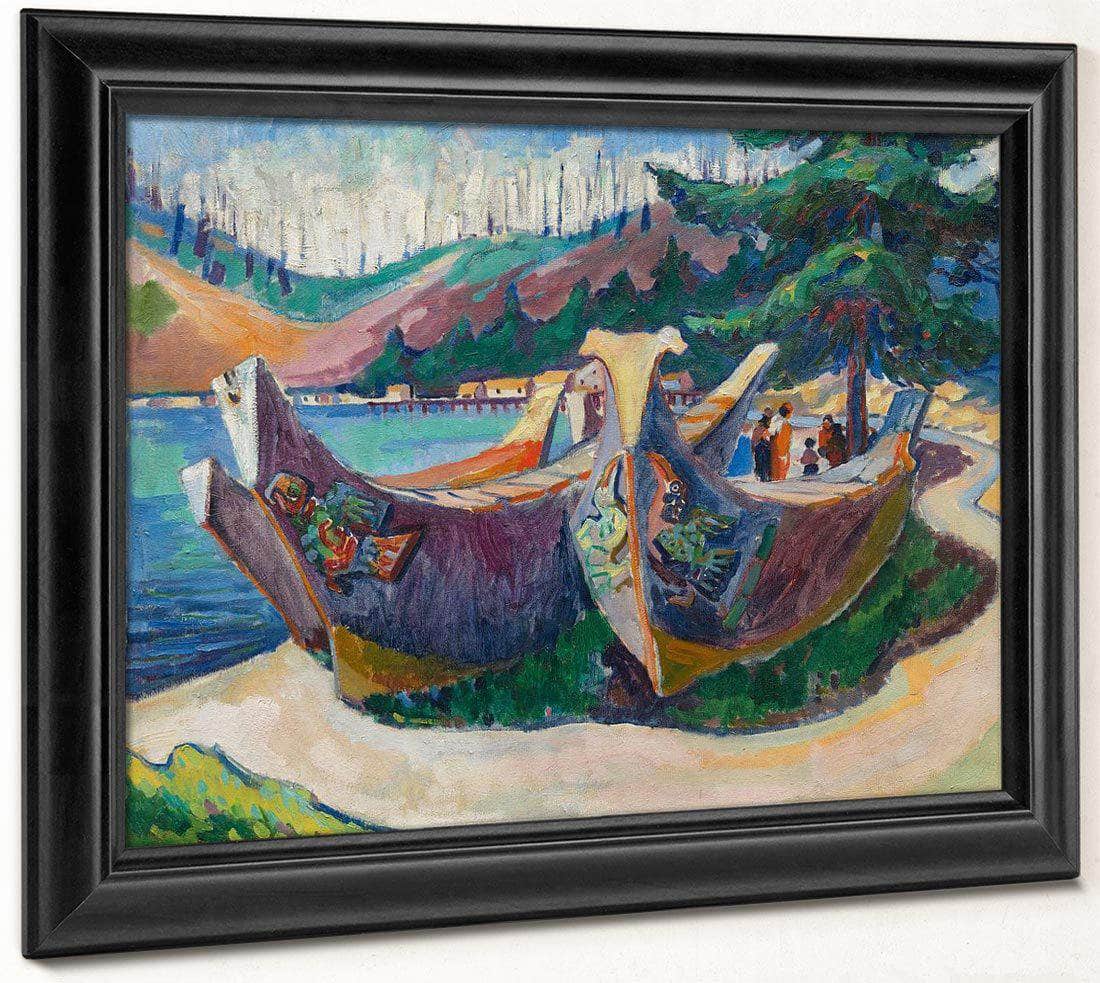 War Canoes Alert Bay 1912 By Emily Carr Fine Art Print