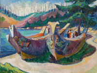 War Canoes Alert Bay 1912 By Emily Carr Fine Art Print