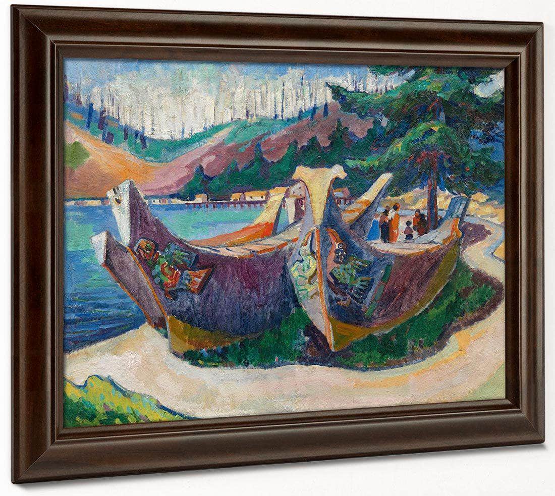 War Canoes Alert Bay 1912 By Emily Carr Fine Art Print