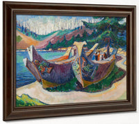War Canoes Alert Bay 1912 By Emily Carr Fine Art Print