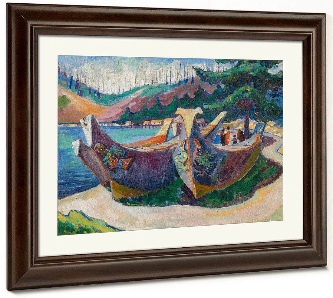 War Canoes Alert Bay 1912 By Emily Carr Fine Art Print