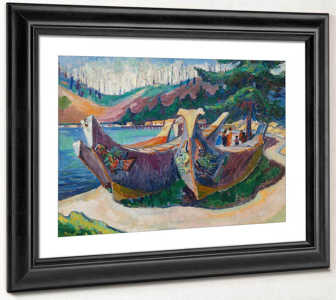 War Canoes Alert Bay 1912 By Emily Carr Fine Art Print