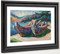 War Canoes Alert Bay 1912 By Emily Carr Fine Art Print