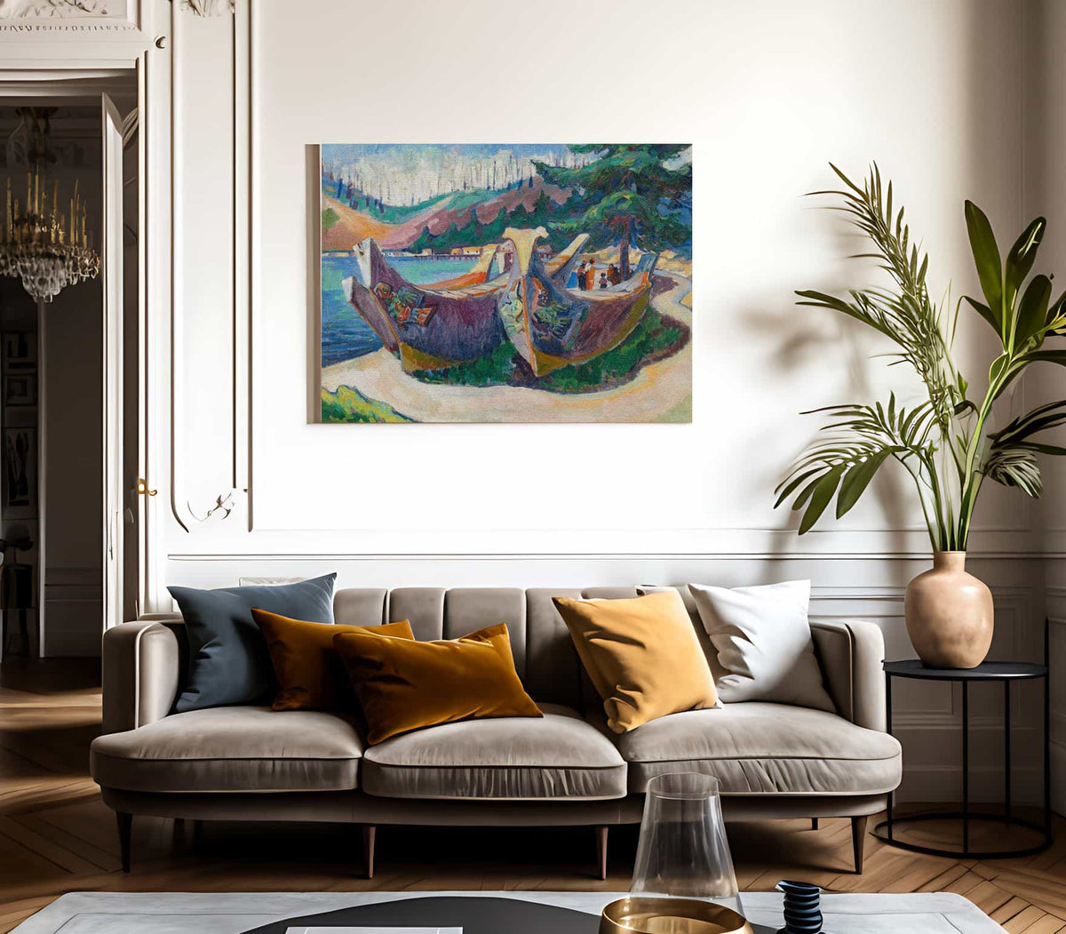 War Canoes Alert Bay 1912 By Emily Carr Fine Art Print