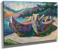 War Canoes Alert Bay 1912 By Emily Carr Fine Art Print