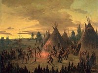 War Dance, Sioux By George Catlin Fine Art Print