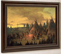 War Dance, Sioux By George Catlin Fine Art Print