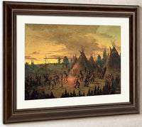 War Dance, Sioux By George Catlin Fine Art Print