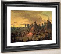 War Dance, Sioux By George Catlin Fine Art Print