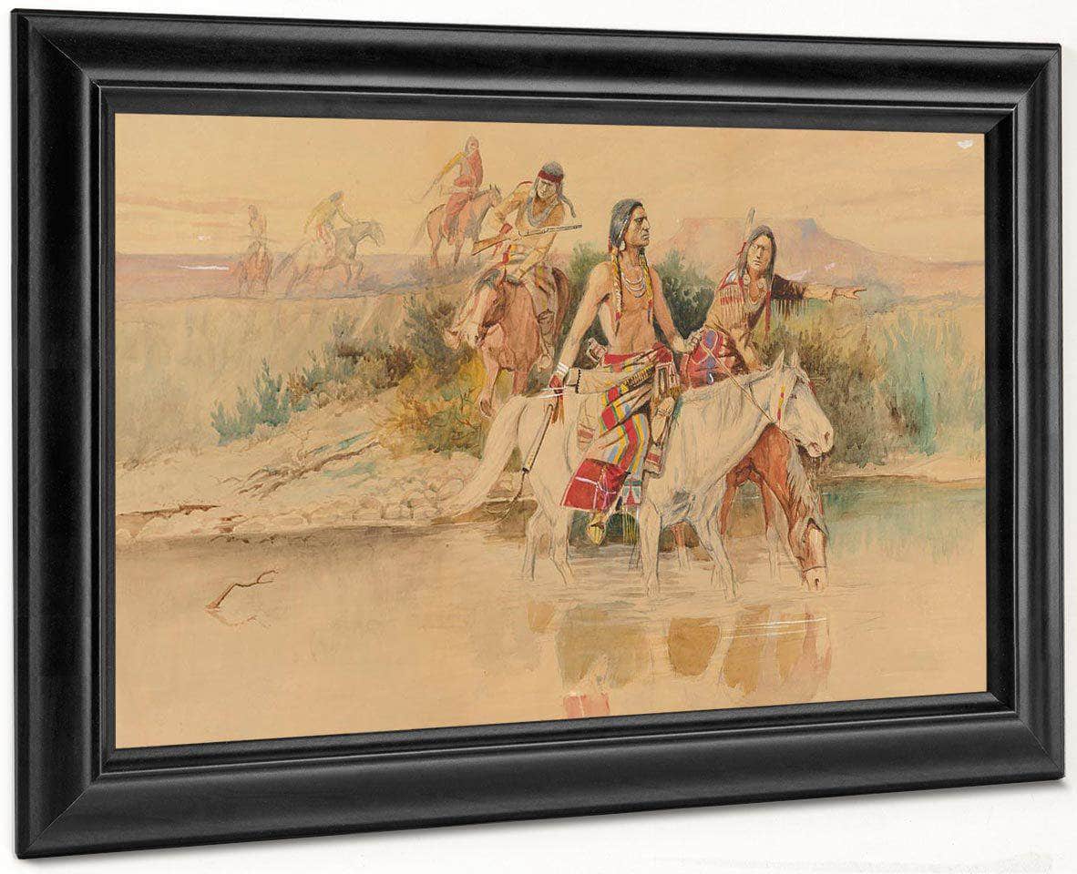 War Party By Charles Marion Russell Fine Art Print