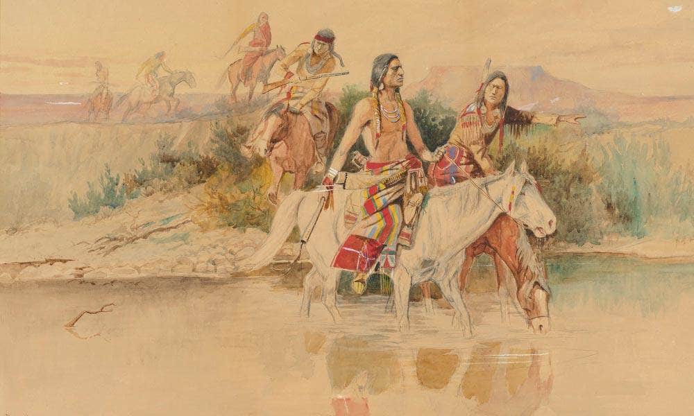 War Party By Charles Marion Russell Fine Art Print