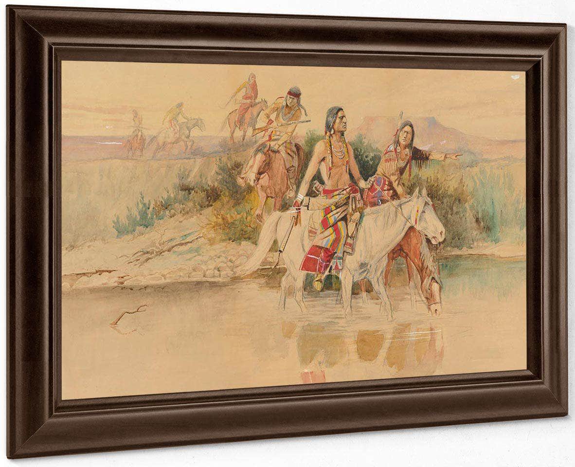 War Party By Charles Marion Russell Fine Art Print