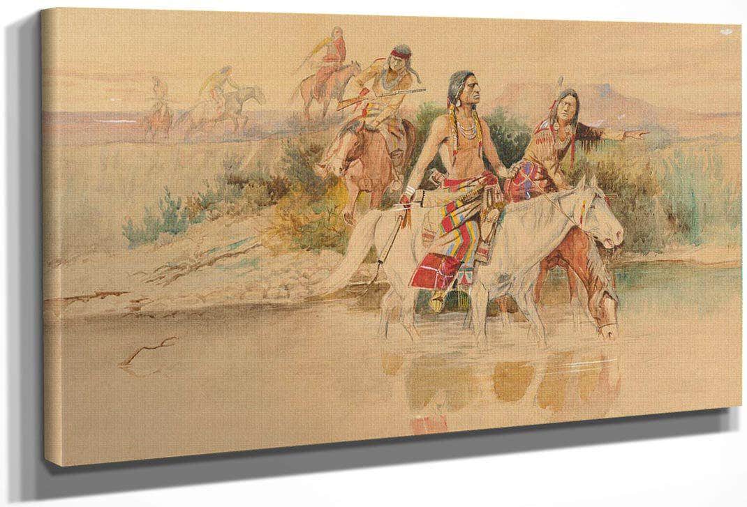 War Party By Charles Marion Russell Fine Art Print