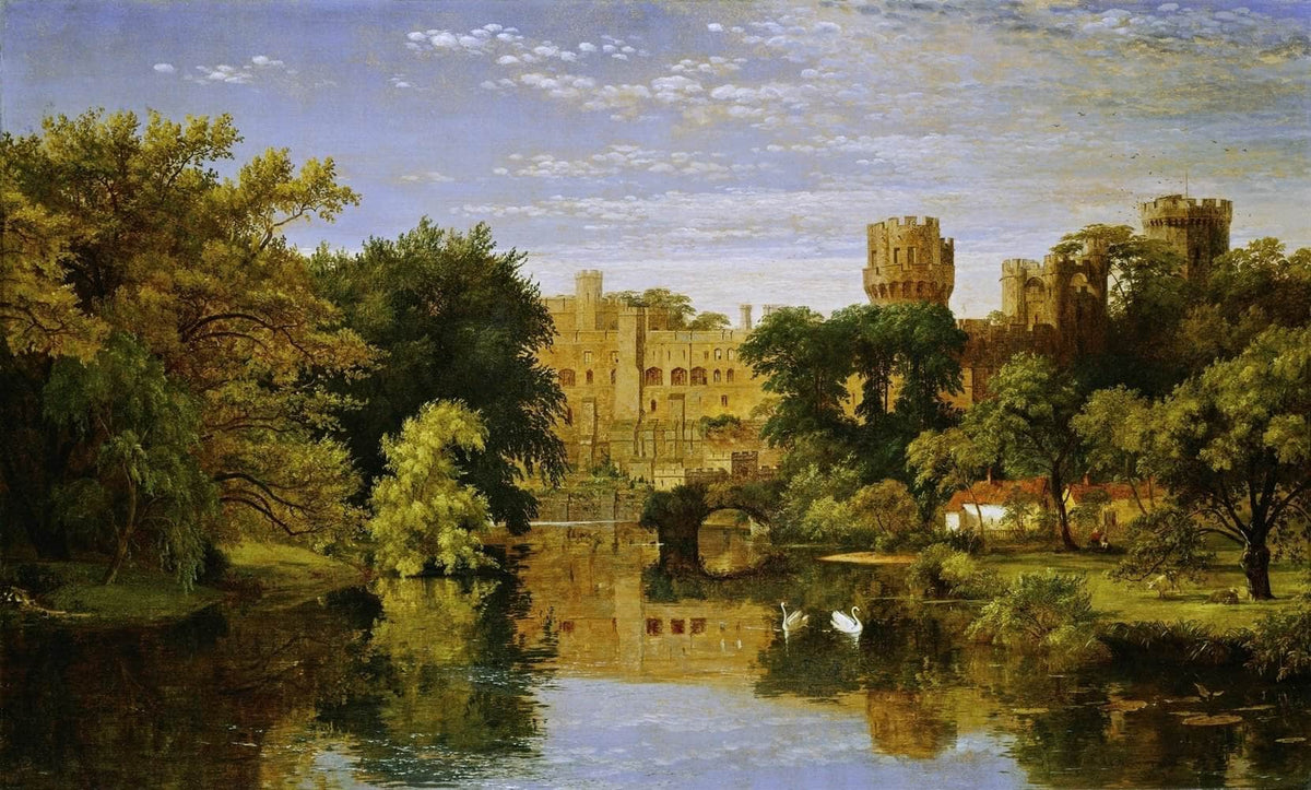 Warwick Castle, England Painting Jasper Francis Cropsey Canvas Art Fine Art Print