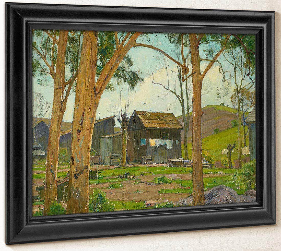 Wash Day At Wendt's Cabin In Trabuco Canyon By William Wendt Fine Art Print