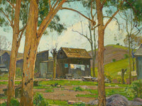 Wash Day At Wendt's Cabin In Trabuco Canyon By William Wendt Fine Art Print