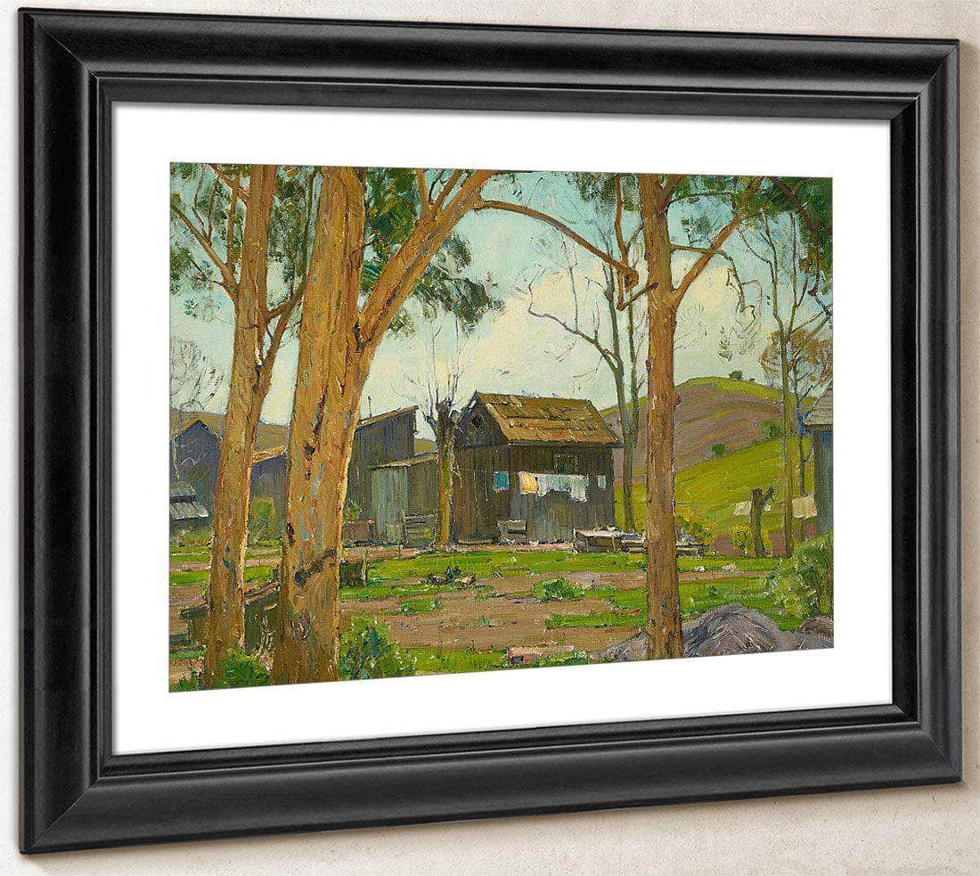 Wash Day At Wendt's Cabin In Trabuco Canyon By William Wendt Fine Art Print