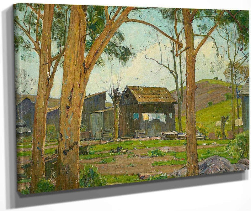 Wash Day At Wendt's Cabin In Trabuco Canyon By William Wendt Fine Art Print