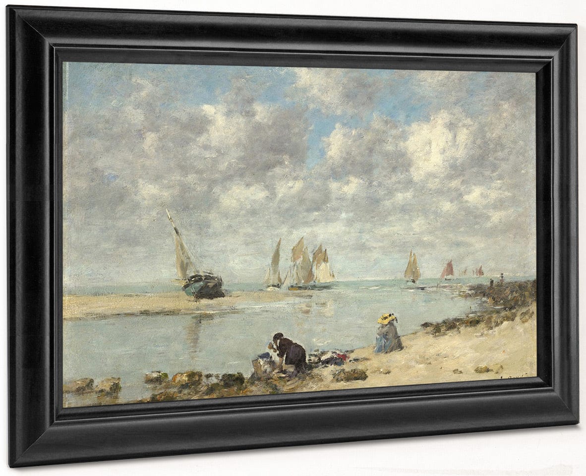Washerwoman Near Trouville By Eugene Boudin Fine Art Print