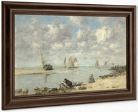Washerwoman Near Trouville By Eugene Boudin Fine Art Print
