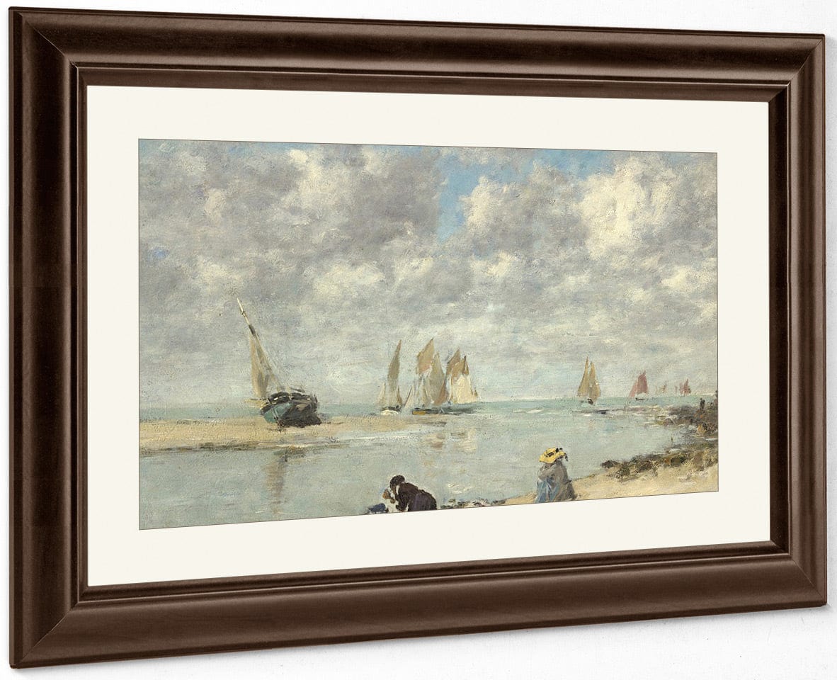 Washerwoman Near Trouville By Eugene Boudin Fine Art Print