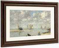 Washerwoman Near Trouville By Eugene Boudin Fine Art Print