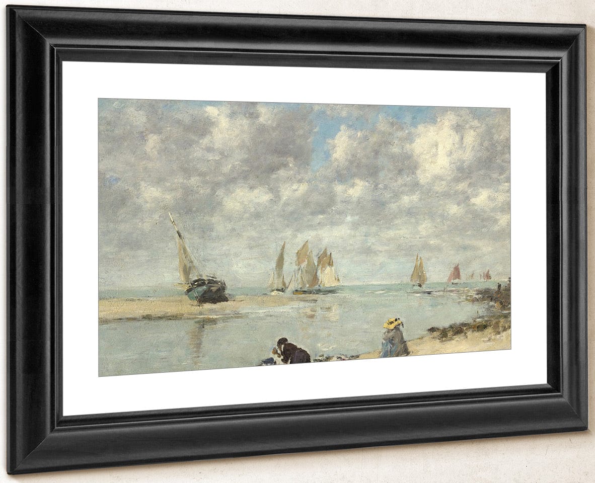 Washerwoman Near Trouville By Eugene Boudin Fine Art Print