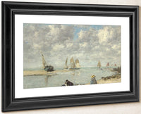 Washerwoman Near Trouville By Eugene Boudin Fine Art Print