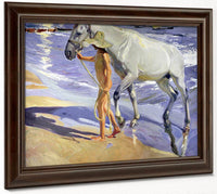 Washing The Horse By Joaquin Sorolla Y Bastida Fine Art Print