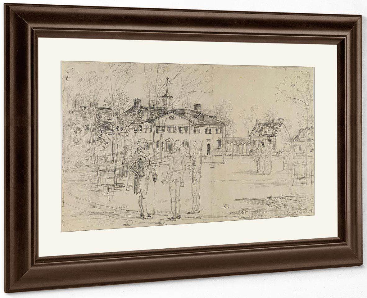 Washington At Mount Vernon By Childe Hassam Fine Art Print
