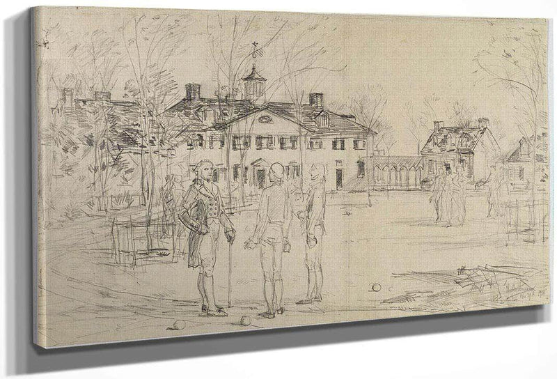Washington At Mount Vernon By Childe Hassam Fine Art Print