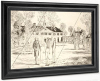 Washington At Mount Vernon (Cancelled Plate From The Portfolio  The Bicentennial Pageant Of George Washington ) By Childe Hassam Fine Art Print
