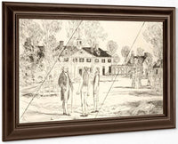 Washington At Mount Vernon (Cancelled Plate From The Portfolio  The Bicentennial Pageant Of George Washington ) By Childe Hassam Fine Art Print