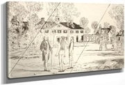 Washington At Mount Vernon (Cancelled Plate From The Portfolio  The Bicentennial Pageant Of George Washington ) By Childe Hassam Fine Art Print