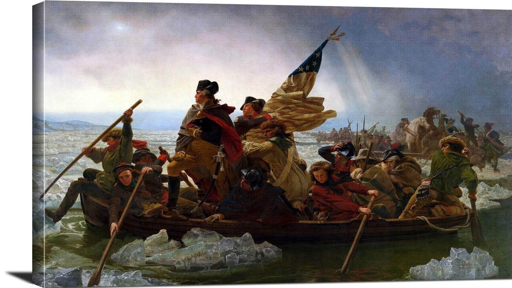 Washington Crossing Delaware Painting Emanuel Leutze Canvas Art Fine Art Print