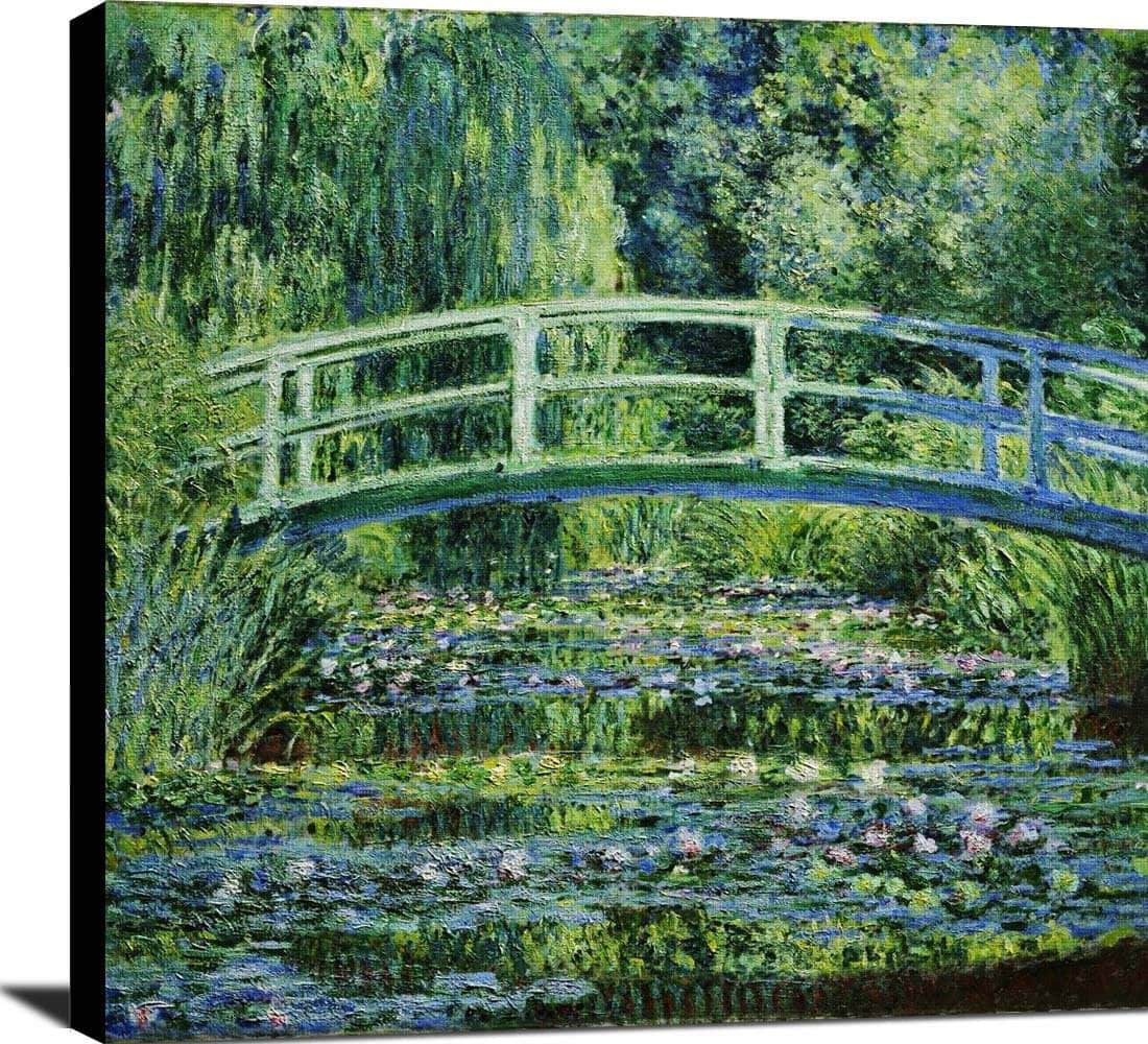 Water Lilies And The Japanes Bridge Painting Claude Monet Canvas Art Fine Art Print