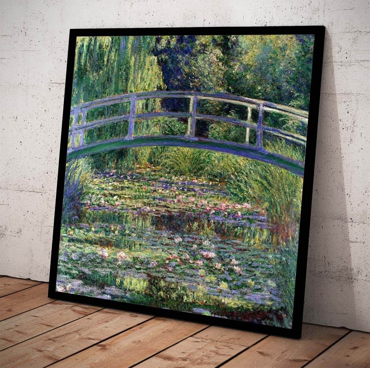 Water Lilies And The Japanese Bridge Painting Claude Monet Canvas Art Fine Art Print
