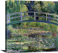 Water Lilies And The Japanese Bridge Painting Claude Monet Canvas Art Fine Art Print