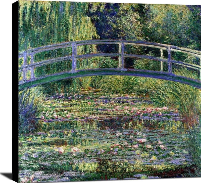 Water Lilies And The Japanese Bridge Painting Claude Monet Canvas Art Fine Art Print