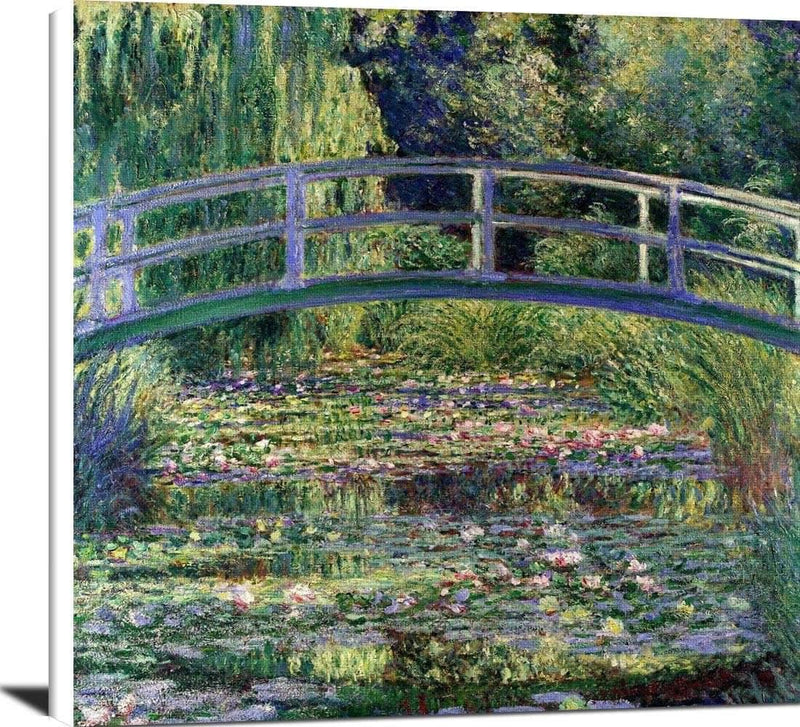 Water Lilies And The Japanese Bridge Painting Claude Monet Canvas Art Fine Art Print