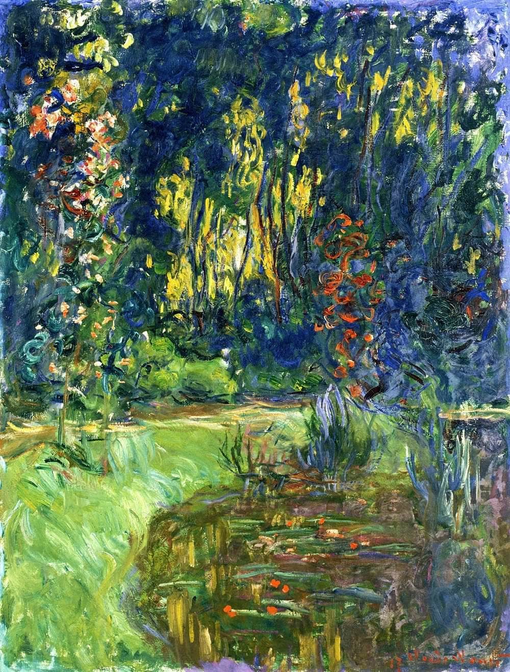 Water Lily Pond At Giverny Painting Claude Monet Canvas Art Fine Art Print