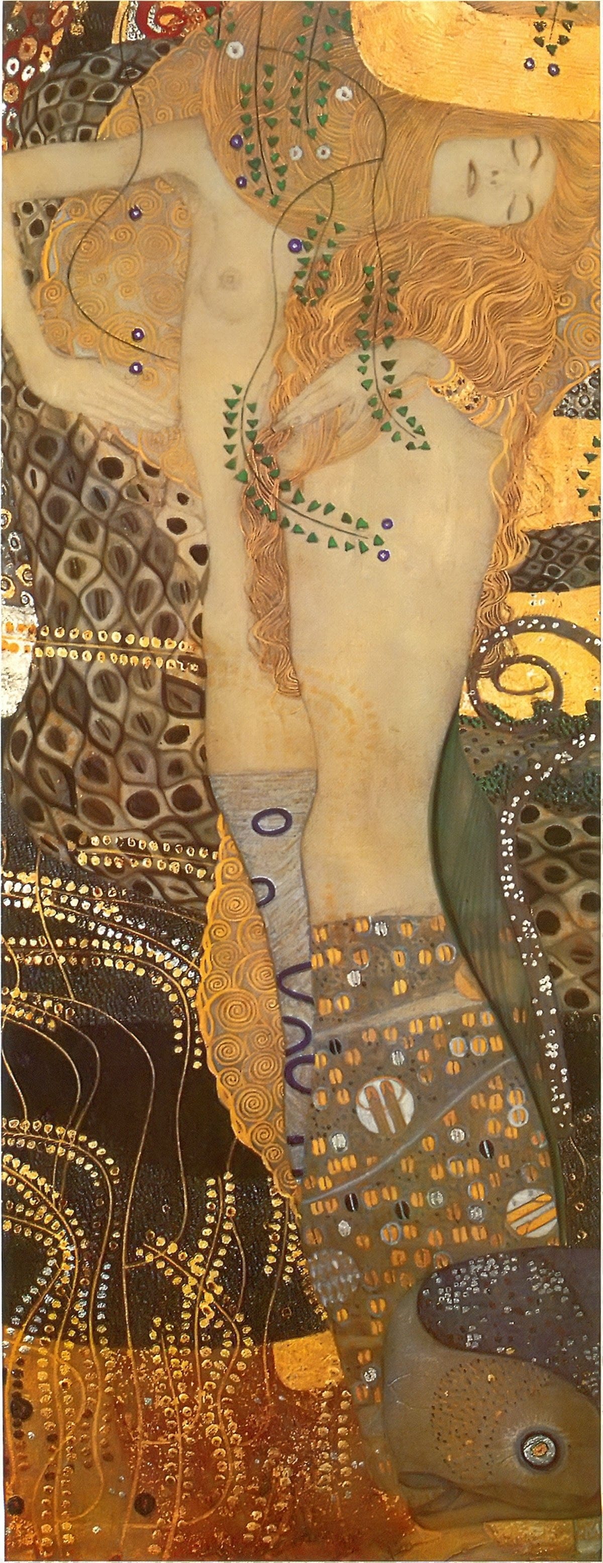 Water Snakes I by Gustav Klimt Fine Art Print. Fine Art Print