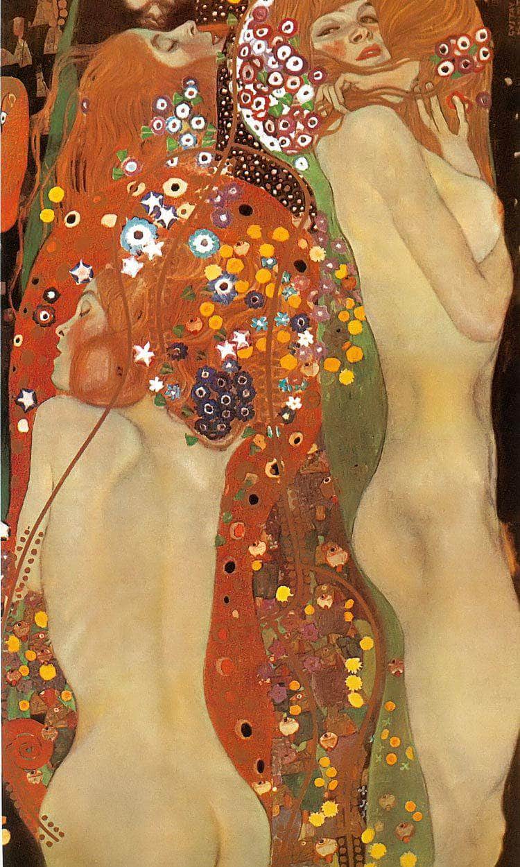 Water Snakes Ii By Gustav Klimt Fine Art Print
