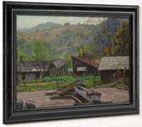 Water Troughs On A Farm By William Wendt Fine Art Print