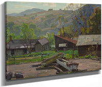 Water Troughs On A Farm By William Wendt Fine Art Print